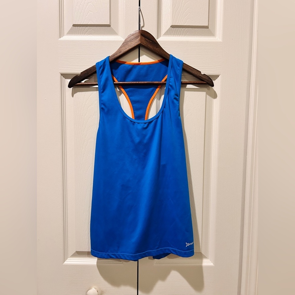 🔥 Orangetheory Racerback Performance Tank | Blue/Orange | Size S - Picture 2 of 7